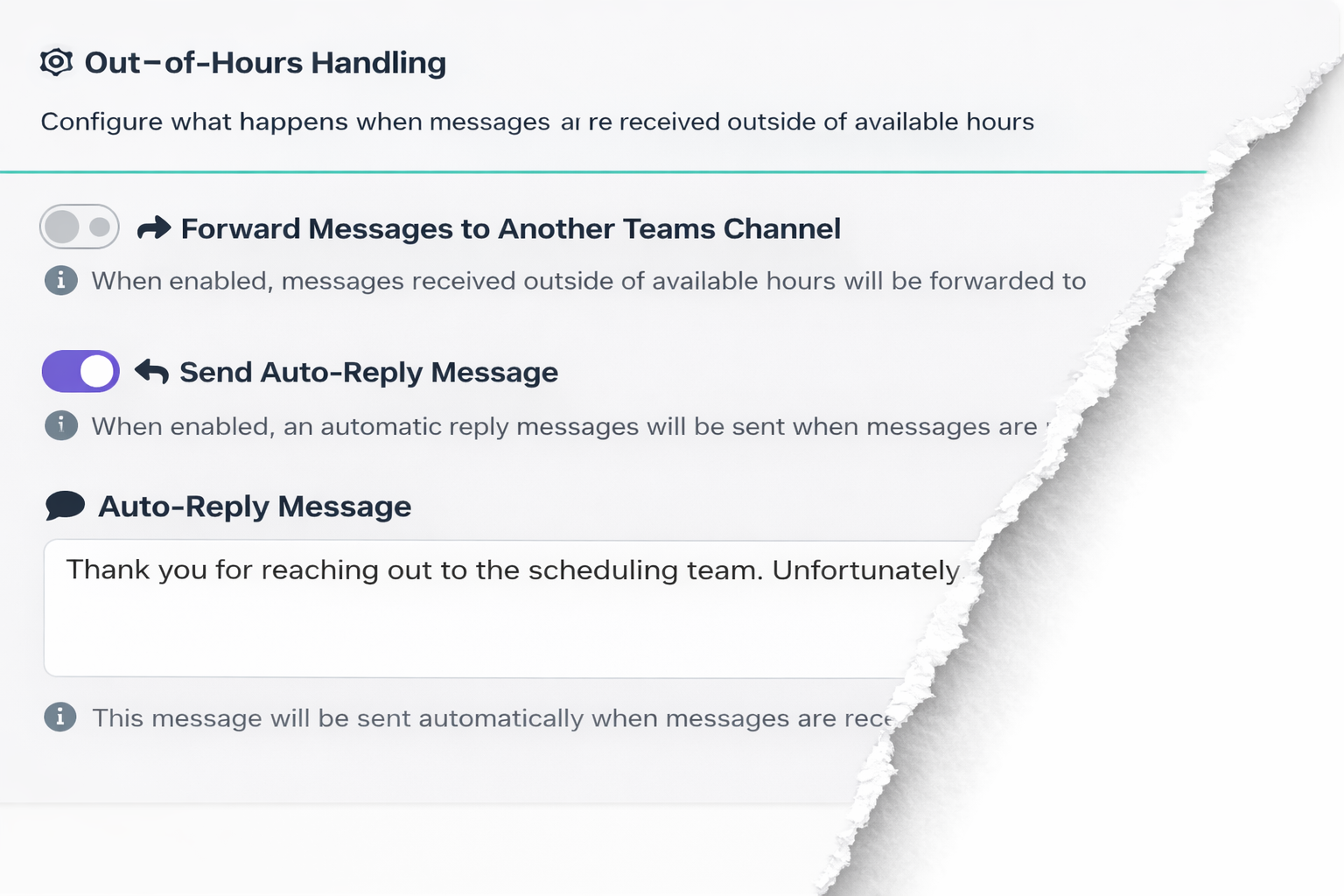 Out-of-hours handling diagram